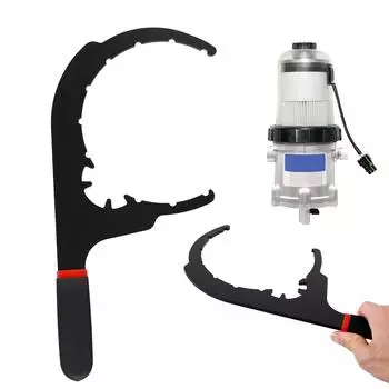 Ключ для дизельного топливного фильтра, 6-дюймовый инструмент для снятия масляного фильтра, ключ для топливного фильтра из нержавеющей стали, профессиональный ключ для сепаратора фильтра чёрный