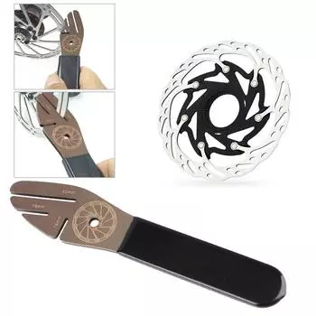 Ключ для калибровки дисков из нержавеющей стали, инструмент для ремонта и обслуживания, ключ для тормозных колодок, ключ для выравнивания дисковых тормозов велосипеда чёрный