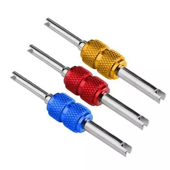 Ключ для клапана кондиционера из алюминиевого сплава Универсальный ключ для сердечника клапана кондиционера Аксессуары для снятия сердечника клапана кондиционера золотой