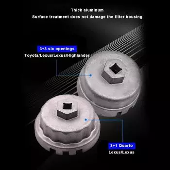 Ключ для масляного фильтра Инструмент для снятия крышки масляного фильтра Универсальный ключ для мотоциклетного фильтра Высокоплотный сплав Материал Автомобильные аксессуары