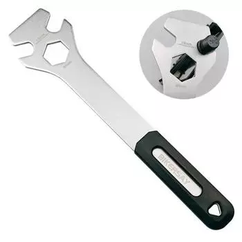 Ключ для педалей велосипеда с маркировкой номера, ручка из ПВХ, нержавеющая сталь, 15 мм, инструмент для снятия педалей для шоссейного горного велосипеда, инструмент для ремонта скутера чёрный/серебряный