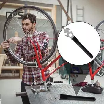 Ключ для педалей велосипеда с противоскользящей рукояткой из ПВХ, прочная сталь 15/24 мм, инструмент для снятия педалей горного велосипеда, шоссейного велосипеда, инструмента для ремонта скутера чёрный