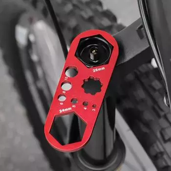 Ключ для передней вилки велосипеда из прочного алюминиевого сплава для горного велосипеда, дорожный ключ для снятия верхней крышки амортизационной вилки, инструменты для ремонта велосипеда A чёрный