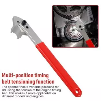 Ключ для регулировки натяжения ремня ГРМ двигателя автомобиля из углеродистой стали Ключ для натяжного ролика Ручной инструмент Регулятор натяжения red красный