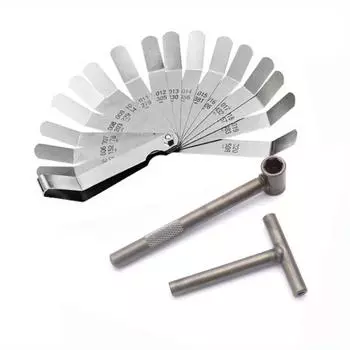 Ключ для регулировки винта клапана двигателя мотоцикла Инструменты для регулировки зазора клапана + щуп 0,005 - 0,020 дюйма 3pcs/set