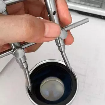 Ключ для ремонта объектива с двойным наконечником, компактный размер, портативный многоразовый ключ для ремонта объектива телескопа камеры, профессиональный инструмент серебряный