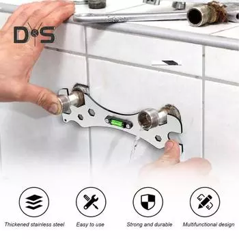 Ключ для ремонта ванной комнаты, универсальный ключ для душа, инструмент для ремонта крана, ключ для шестигранных винтов 8 мм/10 мм/12 мм/14 мм/17 мм/23 мм/24 мм серебряный