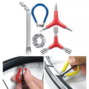 Ключ для спиц Велосипеды Стальной натяжитель спиц Велосипедный набор Инструмент для велосипедов Натяжитель ниппеля Натяжитель ниппеля для велосипедов