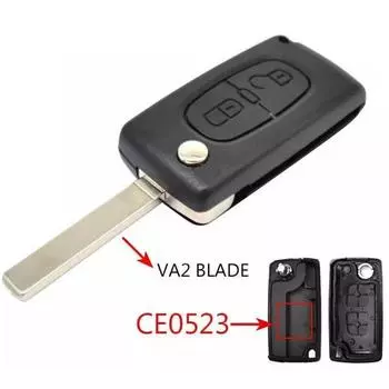 Ключ-пульт с 2 кнопками CE0523 VA2 для Peugeot 207 308 807