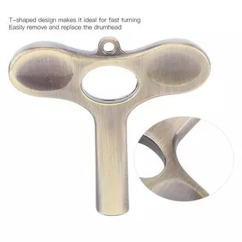Ключ регулировки барабана T-образный настроечный ключ, квадратная головка, аксессуары для музыкальных инструментов(бронза )
