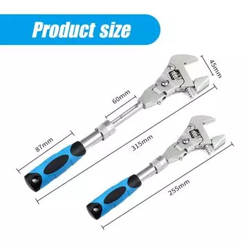 Ключ с храповым механизмом, универсальный, для технического обслуживания, складной на 180 градусов, 10-дюймовый шкив, 5 в 1, регулируемый крутящий момент с вращающейся головкой, ручной инструмент