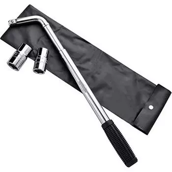 Ключ с телескопической проушиной Колесный ключ с головками CR-V (17/19 21/22 мм) 37x11x3cm