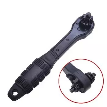 Ключ-трещотка Гаечный ключ Стальной универсальный ключ Ручной сверлильный патрон Электроинструмент чёрный