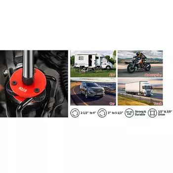 Ключи для масляных фильтров Многофункциональный 3-х кулачковый ключ для масляных фильтров Противоскользящий ключ для фильтров Съемный инструмент для снятия фильтров для тракторов