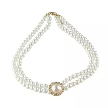 Ключичная цепочка ювелирные изделия жемчужное ожерелье цепочка французская Хепберн стиль жемчужная цепочка бусины девушки белый