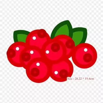 Клюквенный значок Компьютерные иконки Клюквенный утюг на теплопередаче Печать Виниловые нашивки Наклейка для одежды DIY Аппликации Моющиеся нашивки