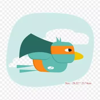 Клюв утка Kinetik IT Inc Термопереносная печать виниловые заплатки наклейки для одежды аппликации своими руками моющиеся заплатки