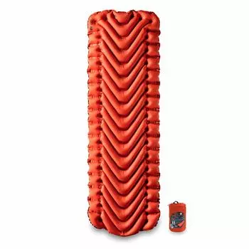 Klymit Insulated Static V легкий кемпинговый спальный коврик (Оранжевый, перекидной клапан) (2019)