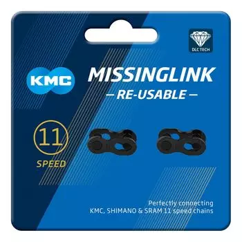 KMC Отсутствует звено для CL555R 11SPEED DLC Черный 2 пары 1 комплект Средний (КМК) KMC-CL555RDLC2 чёрный