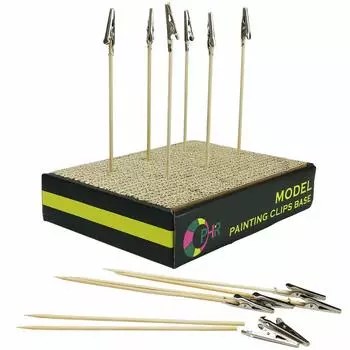 KMO Plastic Model Painting Base 50 Painting Sticks Painting Tool Set Figure Painting Clip