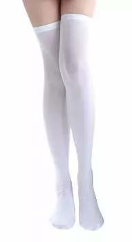 Knee High Socks Simple Cute Stylish Socks Socks Stockings Gothic Lolita [DOKiDOKi] [White]
