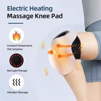 Knee Massager Infrared Heat and Vibration Knee Pain Relief for Swelling Stiff Joints Stretched Ligament and Muscles Injuries слоновая кость