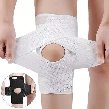 Наколенники Дышащие наколенники Легкий регулируемый мениск колено надколенник пояс M чёрный