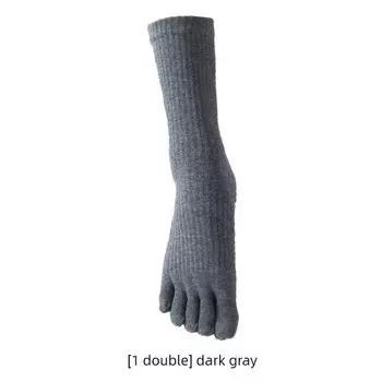 Knee Socks Summer Pure Cotton Indoor Special Yoga Socks Dark Gray