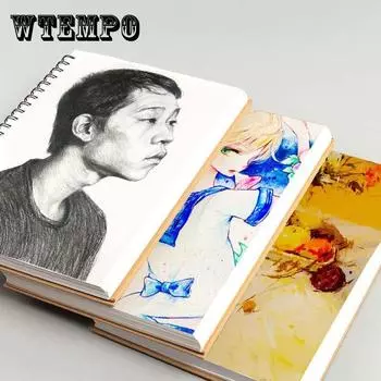 Книга для эскизов формата А4. Книга для студентов, карандашный рисунок, ручная роспись. 1 pcs