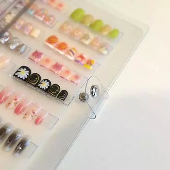 Книга для хранения деталей нейл-арта, большая вместимость, выставочный фотоальбом, доска для хранения карточек, простой альбом для хранения, своими руками