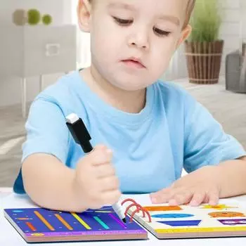 Книга для обучения управлению ручкой. Детская книга для любопытства и почерка. Умная рабочая тетрадь. Многоразовая книга для обучения почерку. A