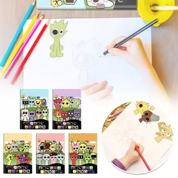 Книга для почерка, раскраски, книга для прописи, книга для рисования линий, прописи от руки, иллюстрированная книга для практики владения ручкой, эскиз для любителей игр One Size