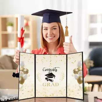 Книга для подписей выпускников колледжа, гостевая книга для выпускников средней школы, золотая, черная, с подписями золотой/чёрный