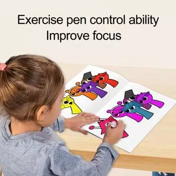 Книга для рисования линий для детей, раскрашенная вручную, ручка для контроля, иллюстрированная книга, веселый образовательный подарок, блокнот для рисования в дорожном формате