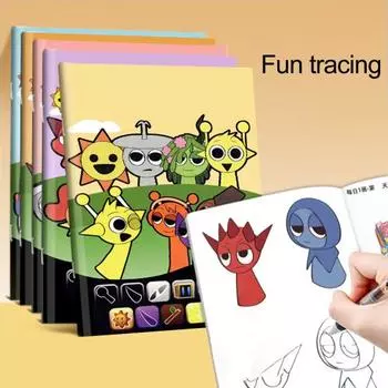 Книга для рисования линий для детей, раскрашенная вручную, обводка ручкой, практика управления иллюстрированной книгой, развлечение