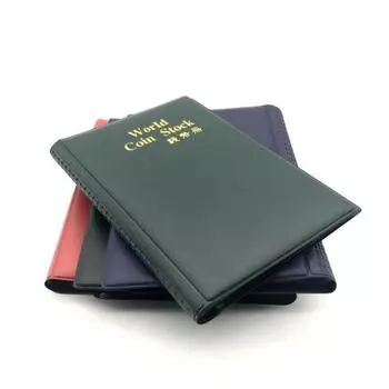 Книга для сбора монет с 120 карманами, пылезащитный защитный ПВХ, морозостойкий держатель для монет большой емкости для дома чёрный