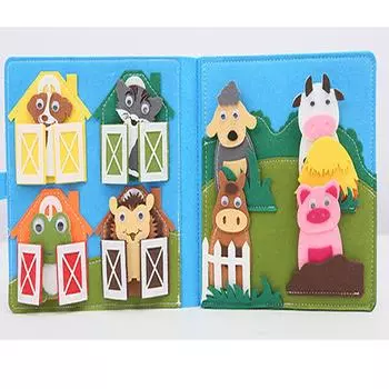 Книга фермы Тихая книга Раннее развитие Просвещение Детская тканевая книга Игрушка One Size