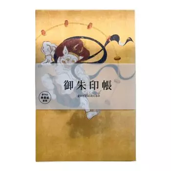 Книга Goshuin Коллекция печатей Gojo Книга марок Goshuin большого размера 182 x 121 мм Книга Bellows Nokei (Bridgehappy) (Фуджин Райдзин)