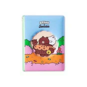 Книга-коллекция фотографий Line Friends, небесно-голубая, 20 листов
