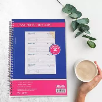 Книга квитанций Копировальная бумага без копировальной бумаги Гладкое письмо Четкая печать 200 комплектов 2 части последовательно пронумерованные Книга квитанций о деньгах и арендной плате в спиральном переплете синий