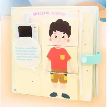 Книга Монтессори по анатомии человеческого тела для малышей дошкольного возраста, детский сад, обучающие мероприятия, сенсорные игрушки для аутизма