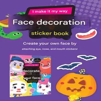 Книга наклеек для лица своими руками: Создай свой собственный декор для лица | Весело, познавательно, портативно