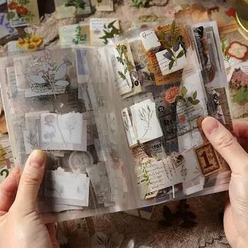 Книга наклеек на 20 листов, буклет с наклейками на тему природы, винтажные декоративные наклейки, наклейки для скрапбукинга, наклейки для журнала Bullet Journal