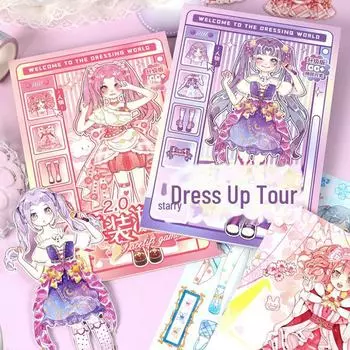 Книга наклеек с макияжем и нарядами для девочек Xinmo Princess