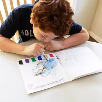 Книга по акварельной живописи Yousheng для детей, предварительно напечатанные картинки с акварельными красками, раскраска своими руками для начинающих, для детей, для домашнего использования, для путешествий 1pc