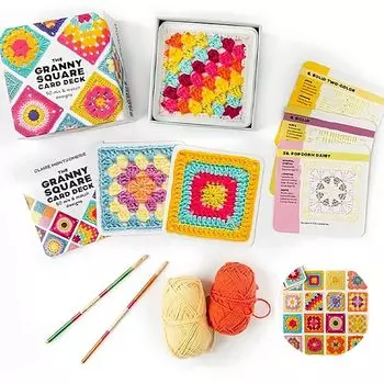 Книга по вязанию бабушкиных квадратов, 50 шаблонов для карточек, набор для начинающих, блокировочная доска, узор для вязания крючком, набор для вязания крючком, деревянная блокировочная доска [товар]