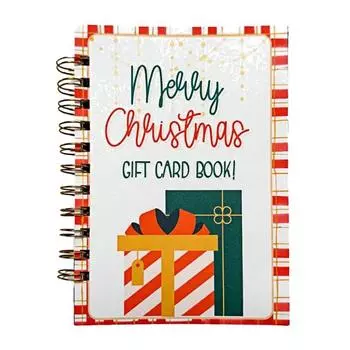 Книга подарочных карт на Рождество 33 страницы на спирали Держатель подарочной карты Счастливого Рождества Подарок на выпускной в средней школе для нее его друзей сына 1pc