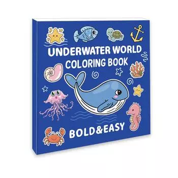 Книга раскраска Подводный мир Астронавт Рождественские подарки Раннее образование Whale
