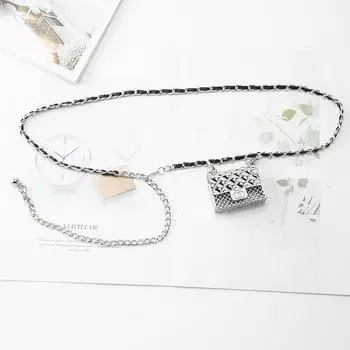 Книга с аксессуарами-цепочками на талию Женская мини-металлическая сумка Декоративная цепочка Ремень Поясная сумка