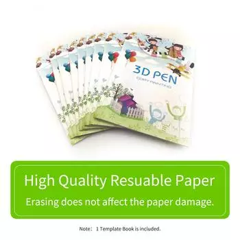 Книга шаблонов 3D-ручки для 3D-печати Трафареты для рисования ручкой 40 рисунков с бесплатным рисунком разноцветный